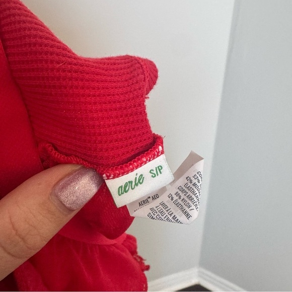 Aerie Red Lace Crop Top bralette S - Picture 4 of 4